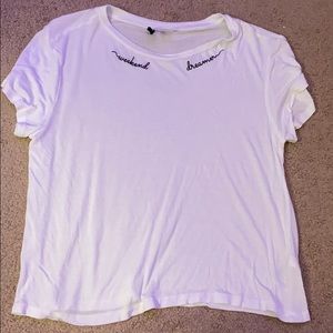 H&M sheer white t-shirt